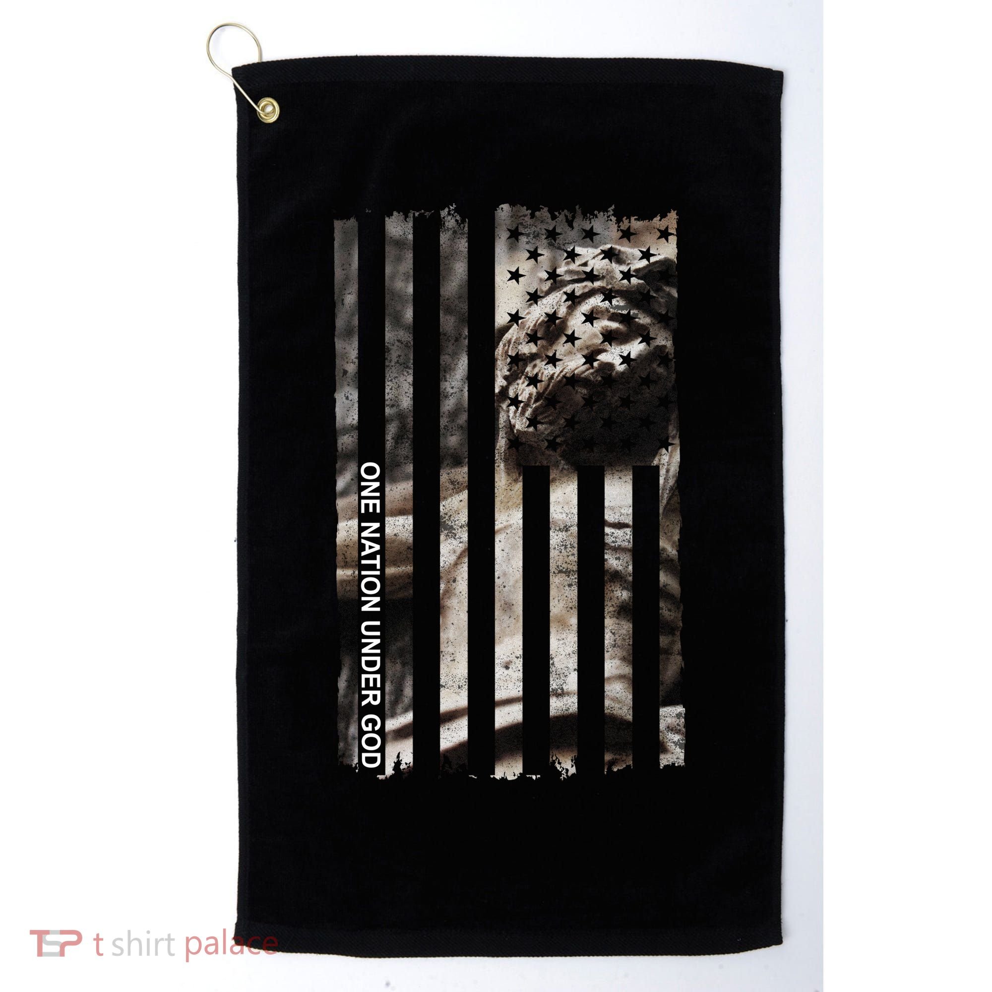 One Nation Under God American Jesus Flag Golf Towel