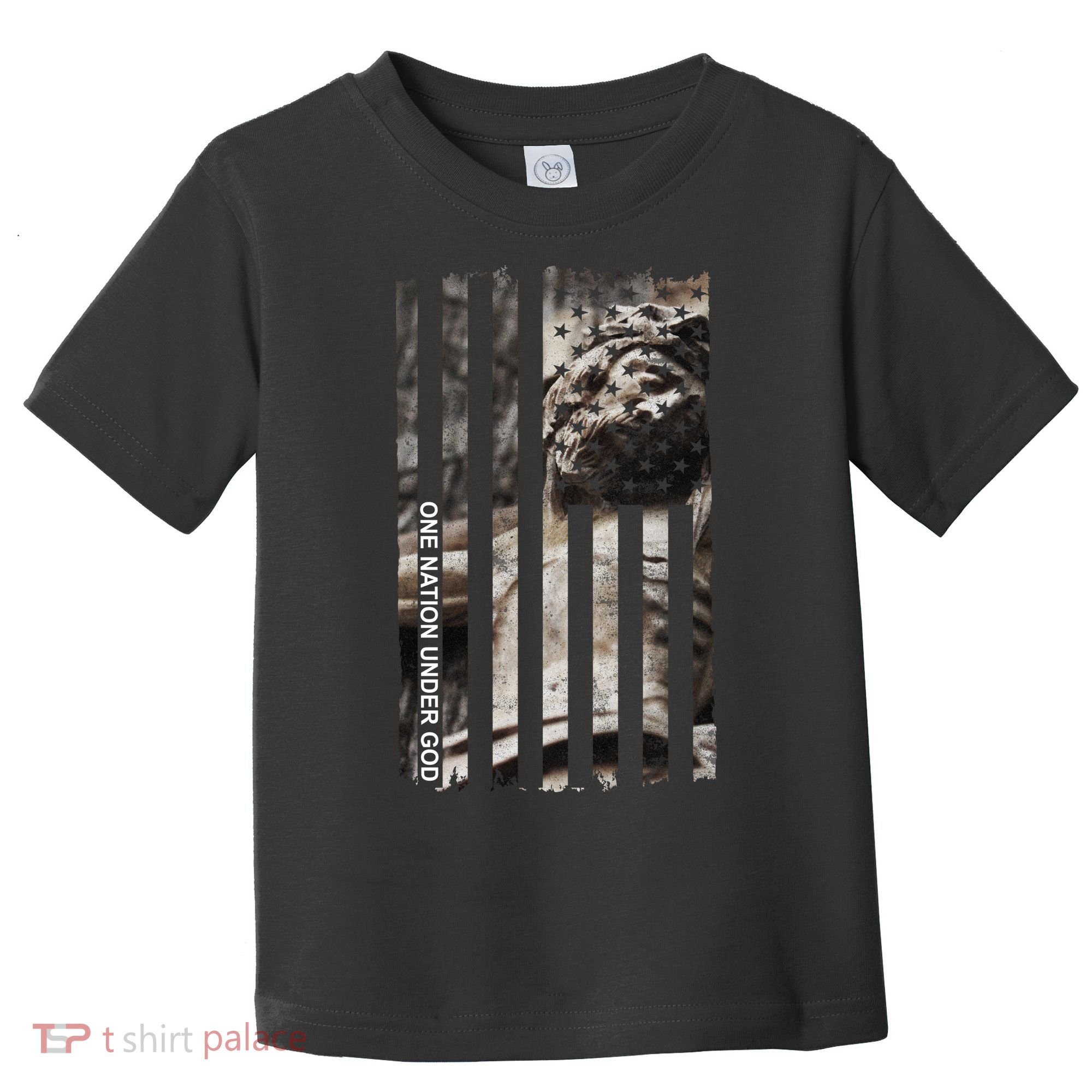 One Nation Under God American Jesus Flag Toddler T-Shirt