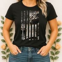 One Nation Under God American Jesus Flag Women's T-Shirt thumb 2