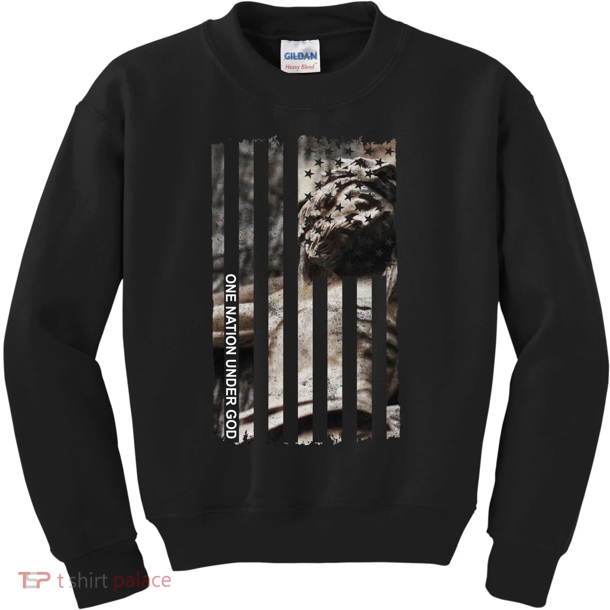 One Nation Under God American Jesus Flag Kids Sweatshirt