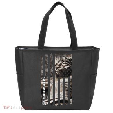 One Nation Under God American Jesus Flag Tote Bag