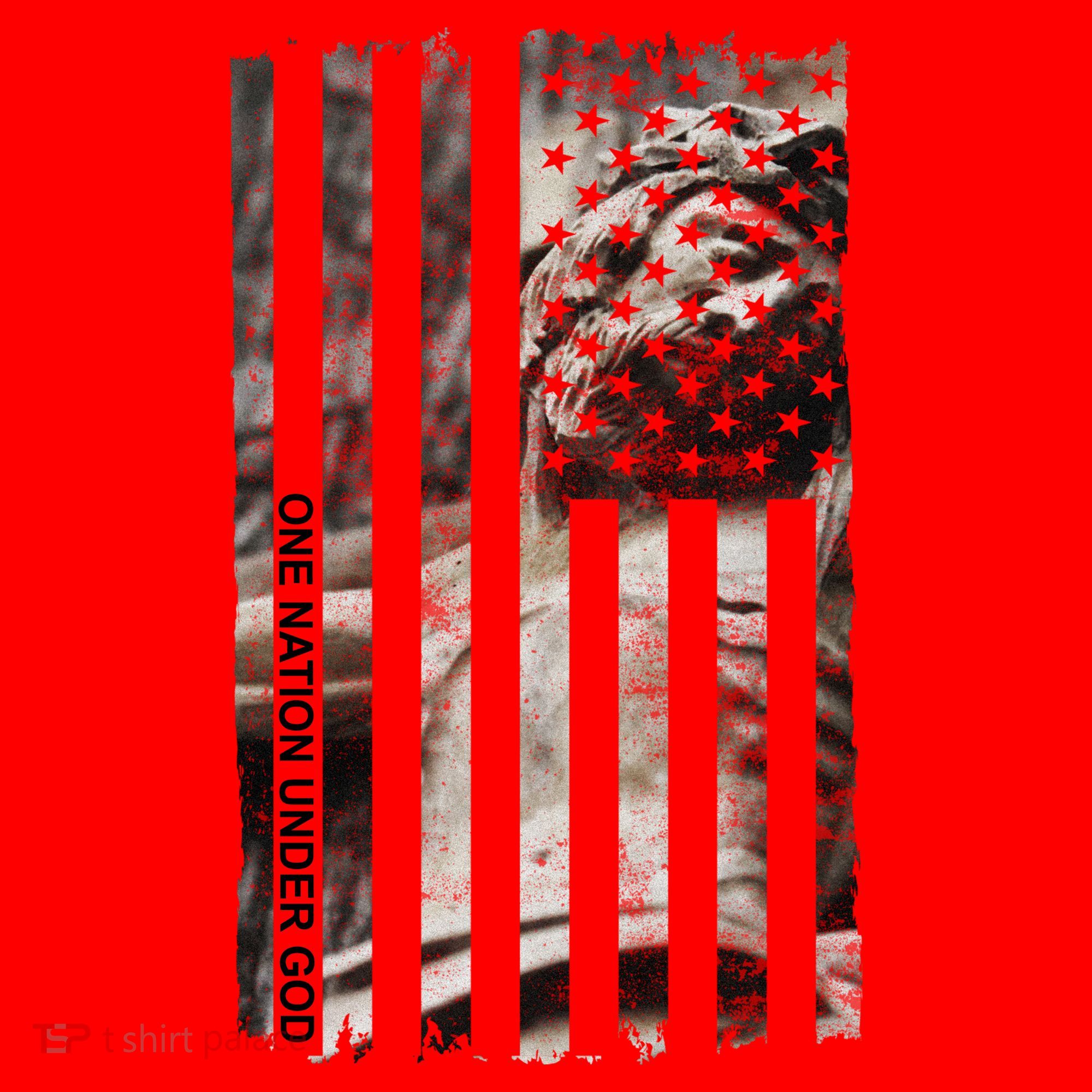 One Nation Under God American Jesus Flag Santa Hat