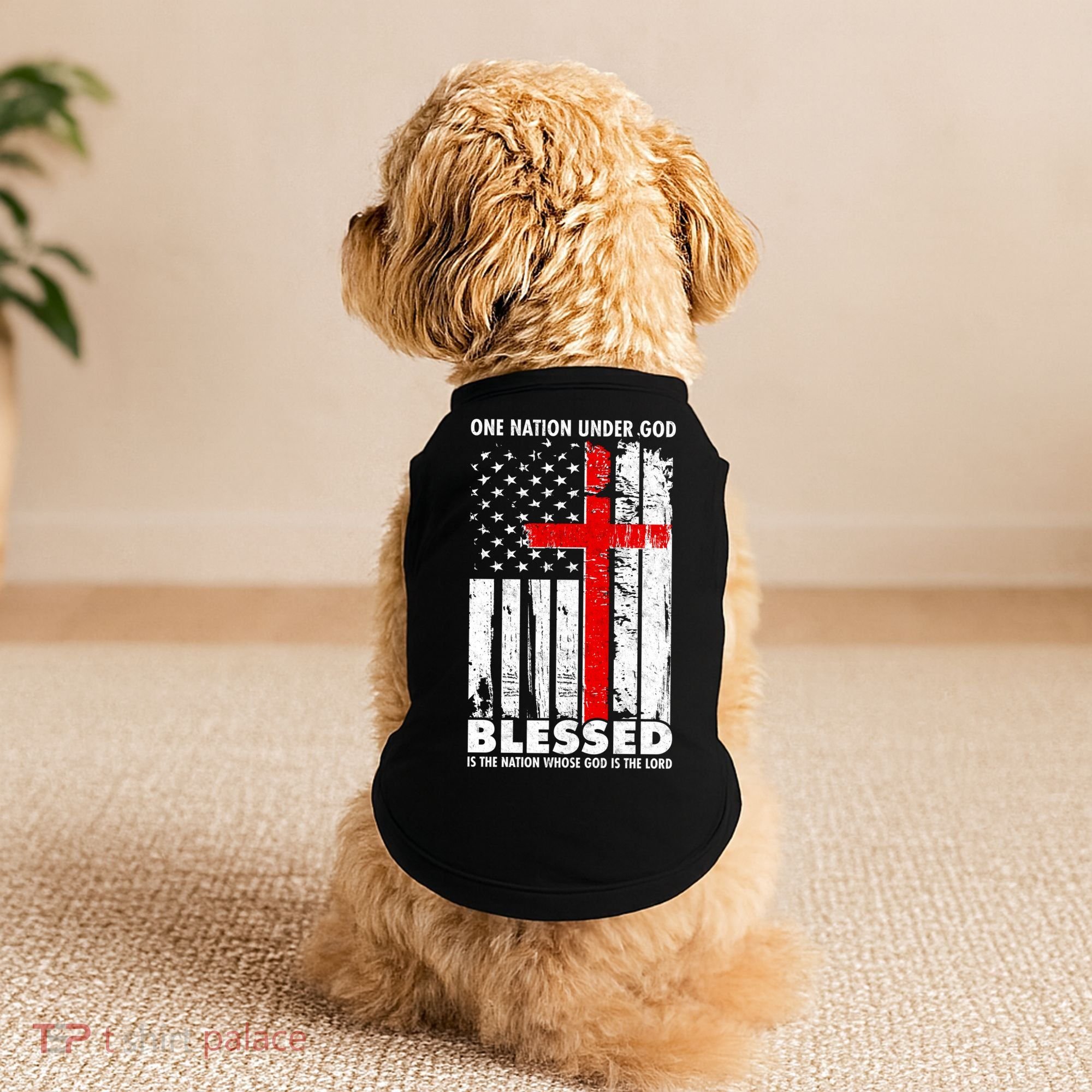 One Nation Under God Blessed Doggie Tank