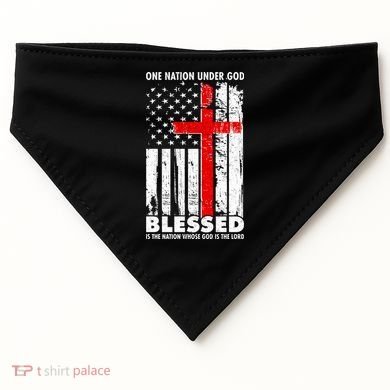 One Nation Under God Blessed USA-Made Doggie Bandana