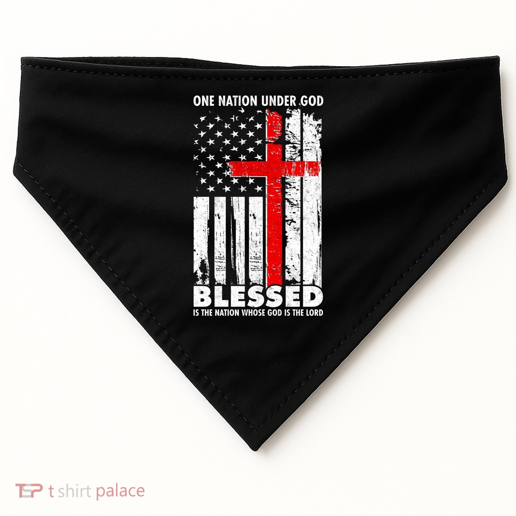 One Nation Under God Blessed USA-Made Doggie Bandana