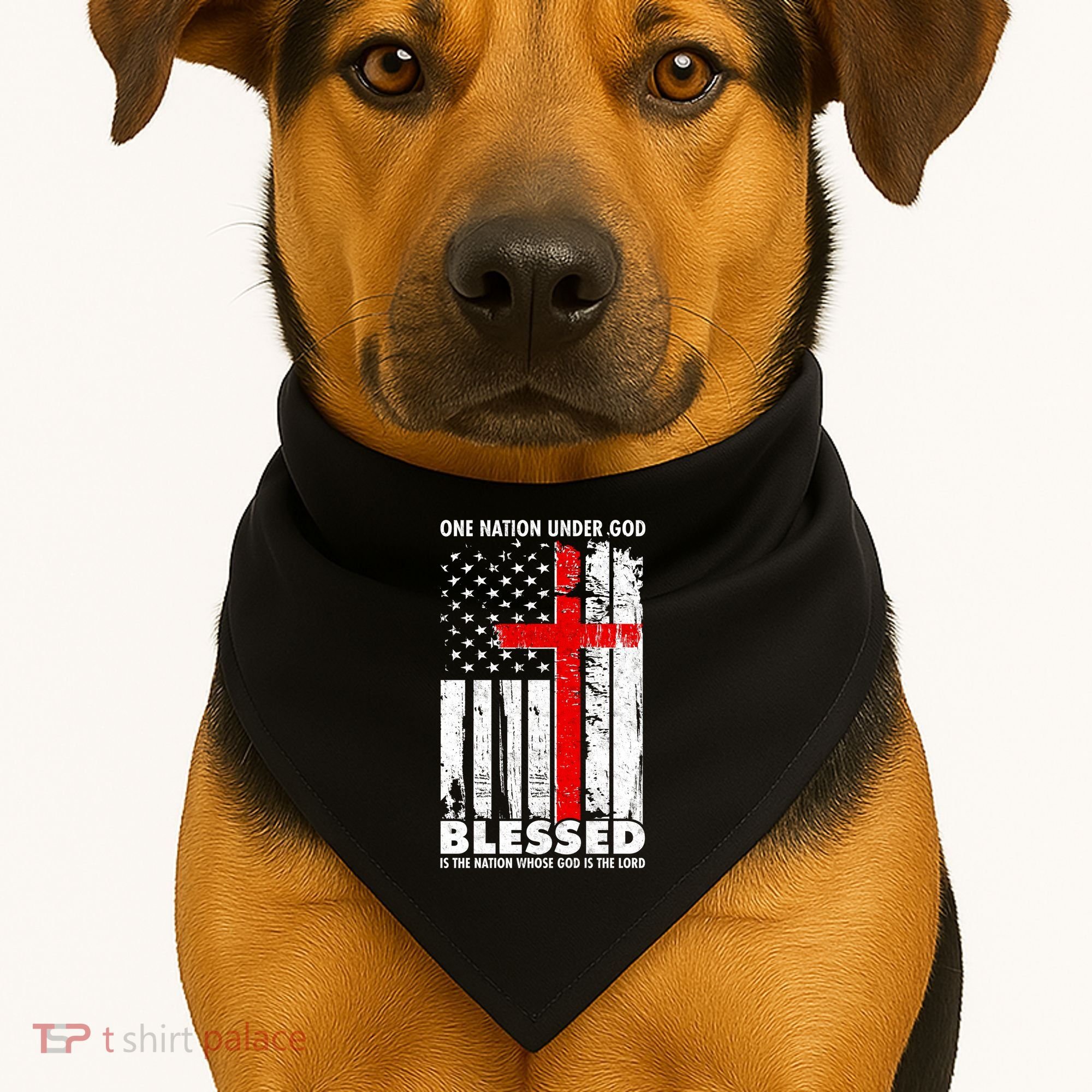 One Nation Under God Blessed USA-Made Doggie Bandana