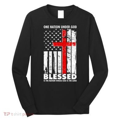 One Nation Under God Blessed Long Sleeve Shirt