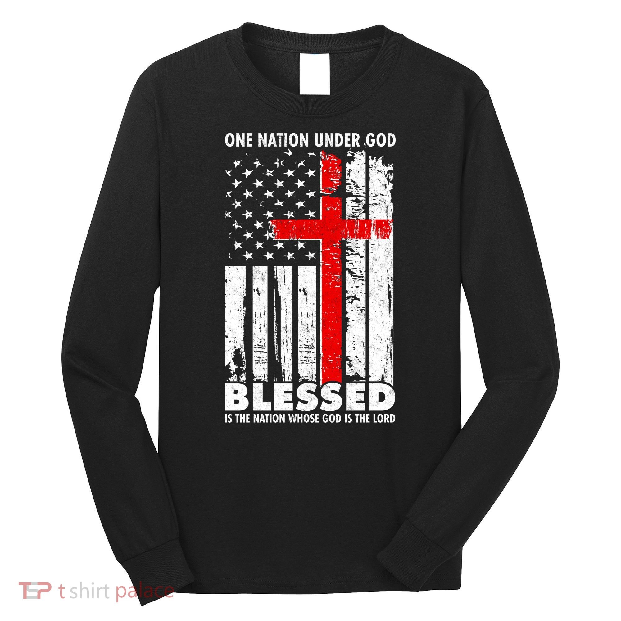 One Nation Under God Blessed Long Sleeve Shirt