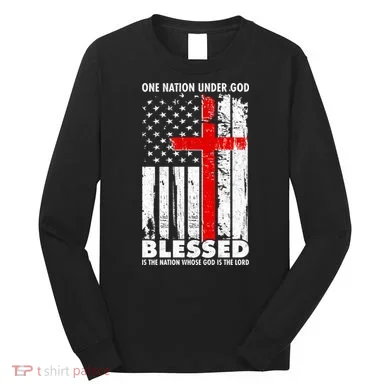 One Nation Under God Blessed Long Sleeve Shirt