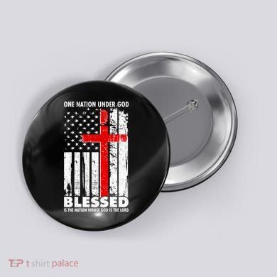 One Nation Under God Blessed Button