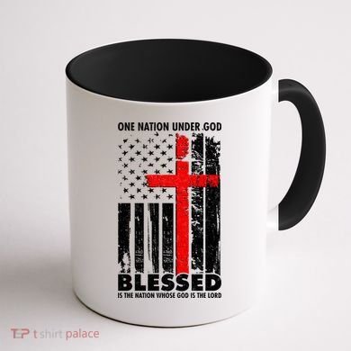One Nation Under God Blessed Coffee Mug back