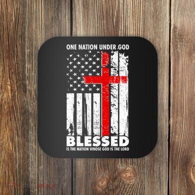One Nation Under God Blessed Coaster