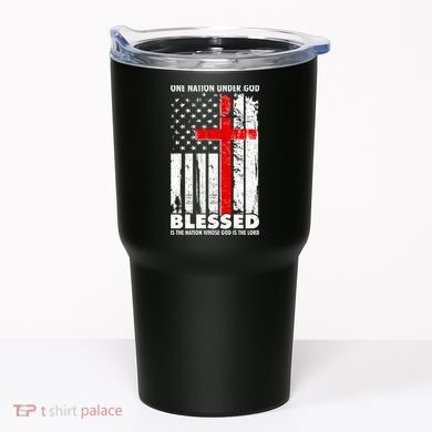 One Nation Under God Blessed Tumbler