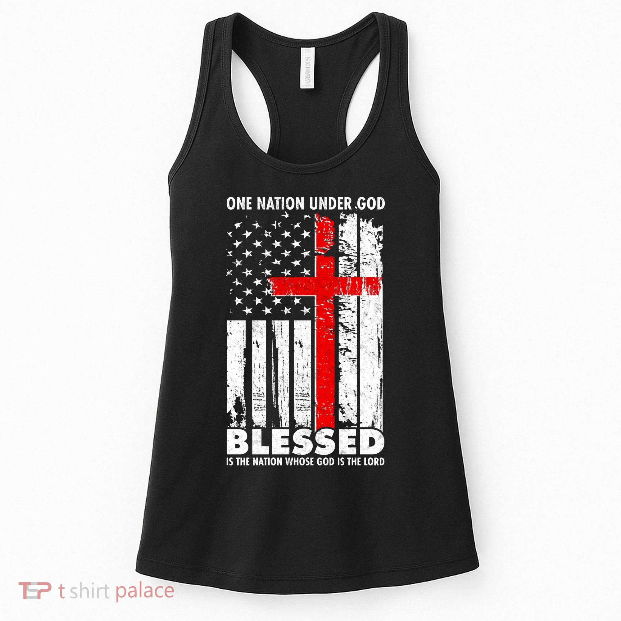 One Nation Under God Blessed Women's Tank Top