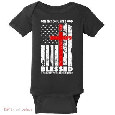 One Nation Under God Blessed Baby Bodysuit