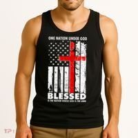 One Nation Under God Blessed Tank Top thumb 3