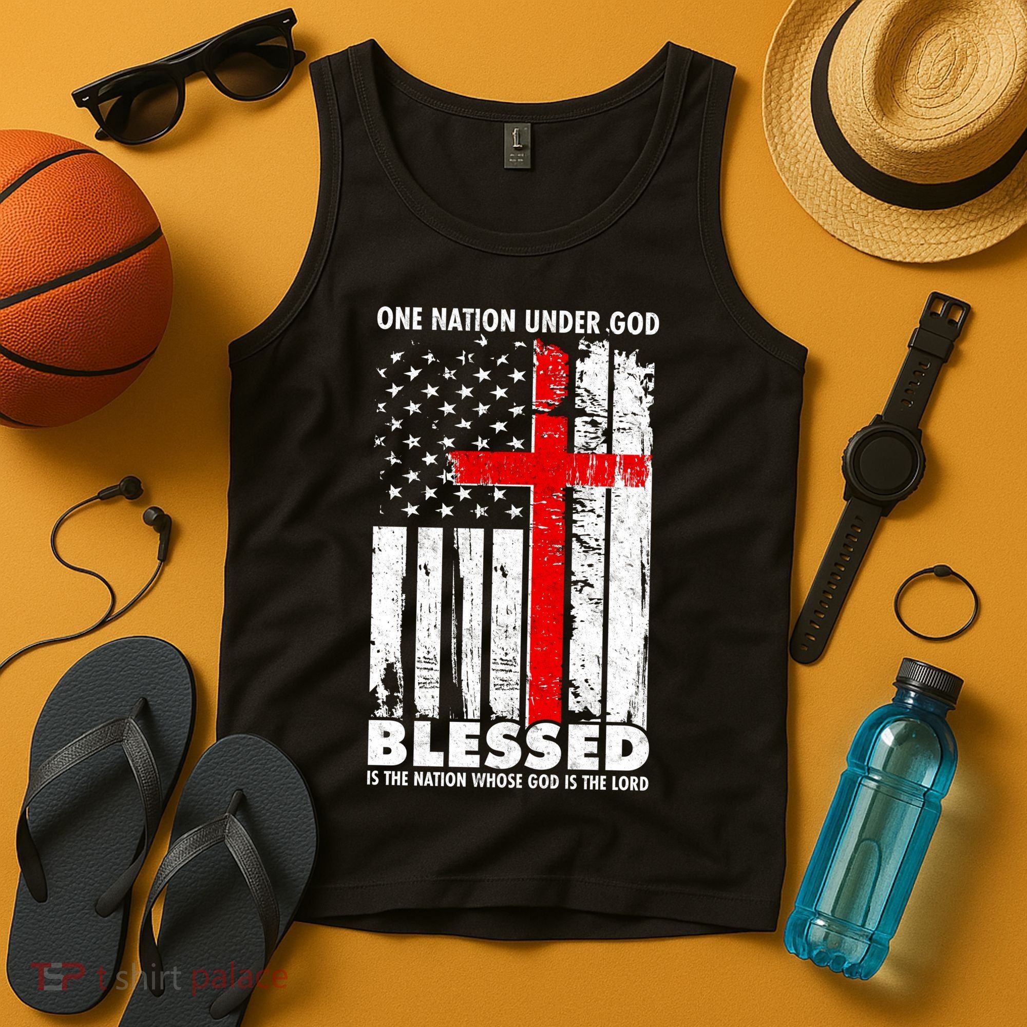 One Nation Under God Blessed Tank Top