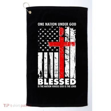 One Nation Under God Blessed Golf Towel