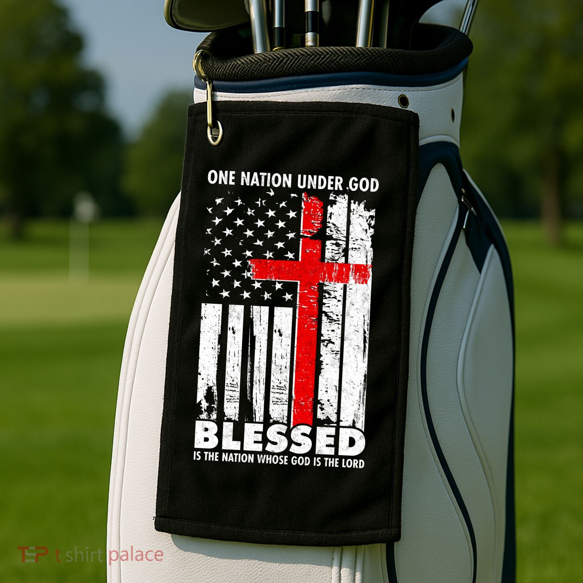 One Nation Under God Blessed Golf Towel
