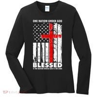 One Nation Under God Blessed Women's Long Sleeve Shirt thumb 0