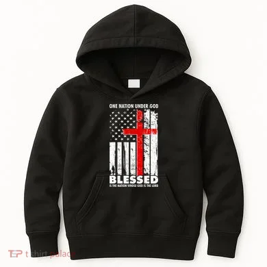 One Nation Under God Blessed Kids Hoodie