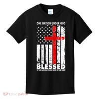 One Nation Under God Blessed Kids T-Shirt thumb 0