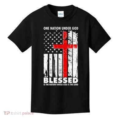 One Nation Under God Blessed Kids T-Shirt