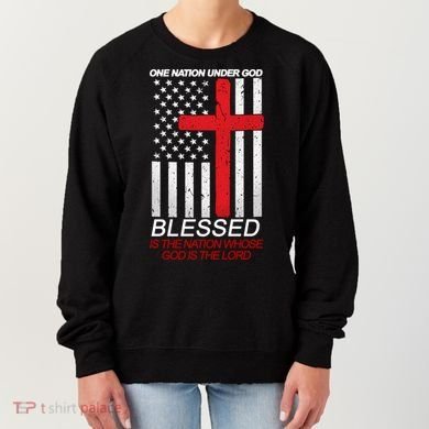 One Nation Under God Blessed Is The Nation Whose God Is The Lord Women's Sweatshirt