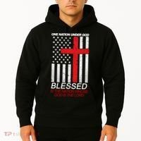 One Nation Under God Blessed Is The Nation Whose God Is The Lord Hoodie thumb 2