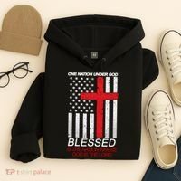 One Nation Under God Blessed Is The Nation Whose God Is The Lord Hoodie thumb 4