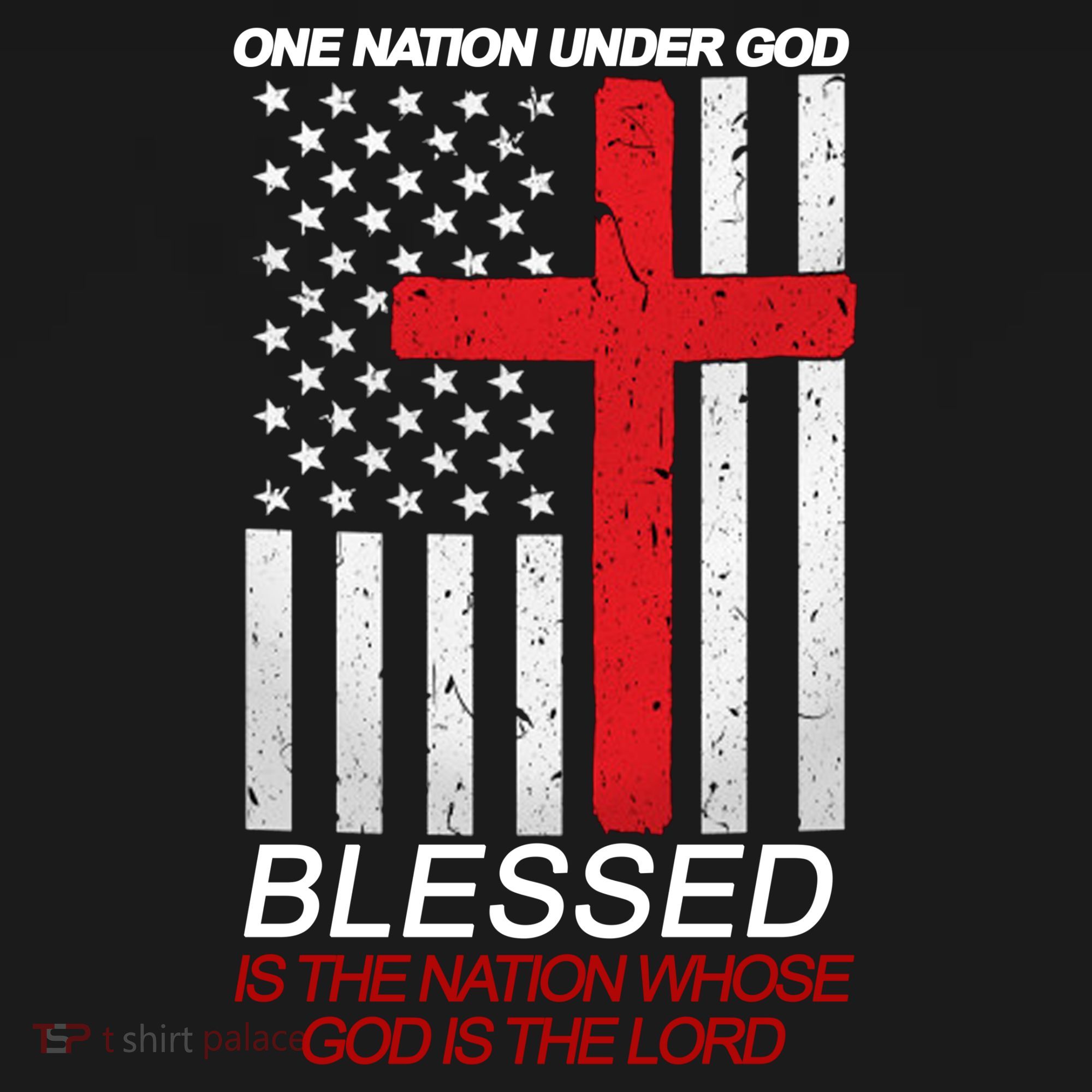 One Nation Under God Blessed Is The Nation Whose God Is The Lord Long Sleeve Shirt