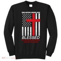 One Nation Under God Blessed Is The Nation Whose God Is The Lord Sweatshirt thumb 0