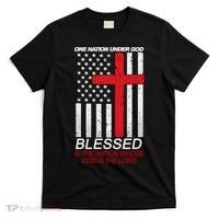 One Nation Under God Blessed Is The Nation Whose God Is The Lord T-Shirt thumb 0
