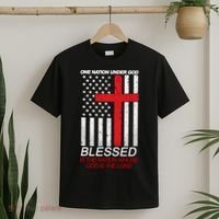 One Nation Under God Blessed Is The Nation Whose God Is The Lord T-Shirt thumb 2