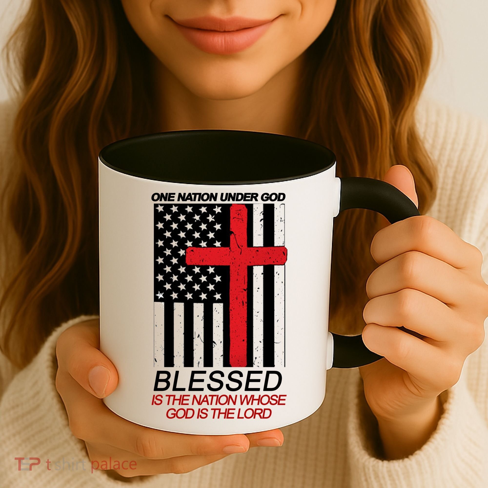 One Nation Under God Blessed Is The Nation Whose God Is The Lord Coffee Mug