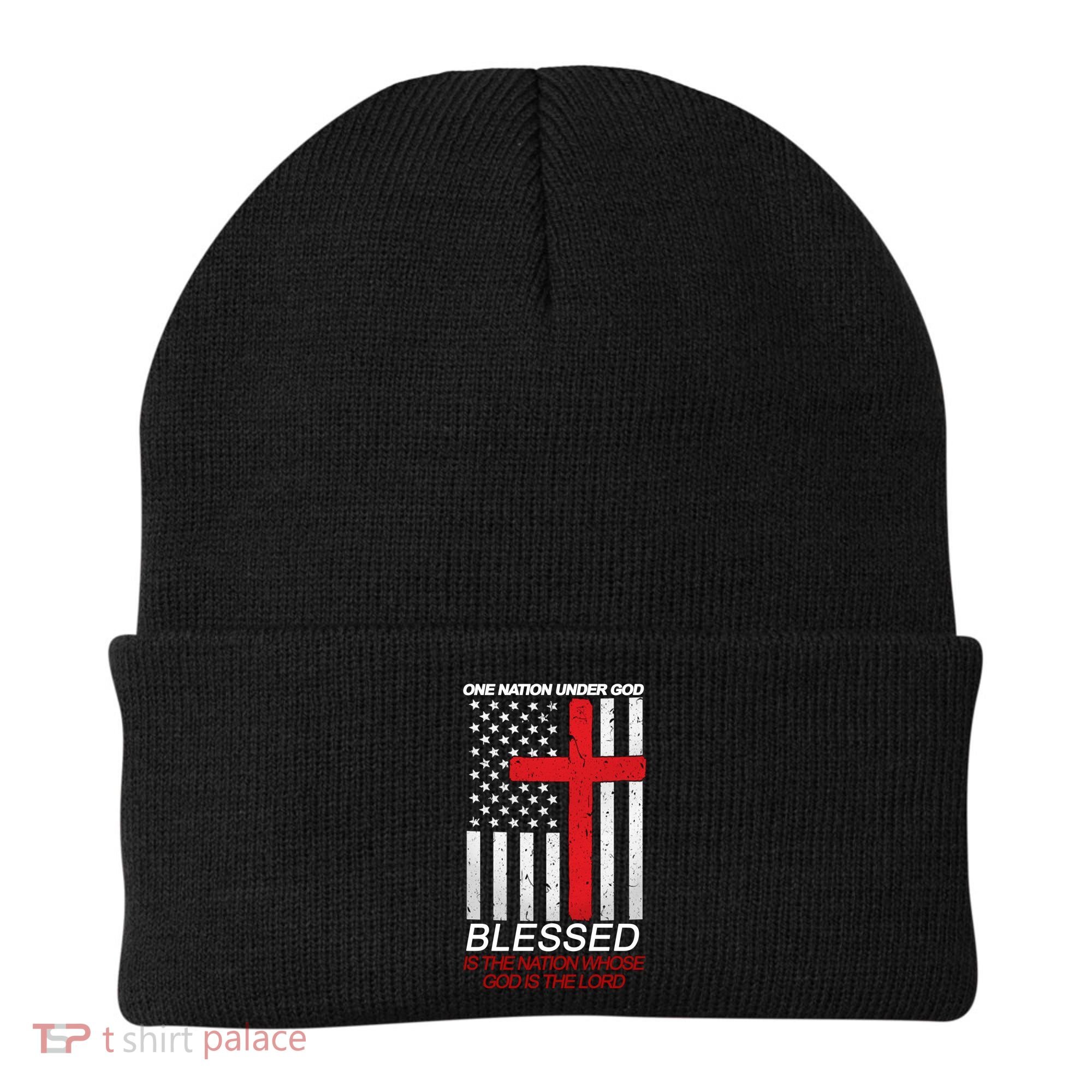 One Nation Under God Blessed Is The Nation Whose God Is The Lord Beanie