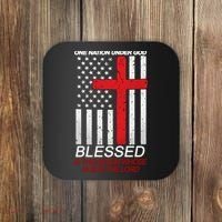 One Nation Under God Blessed Is The Nation Whose God Is The Lord Coaster thumb 0