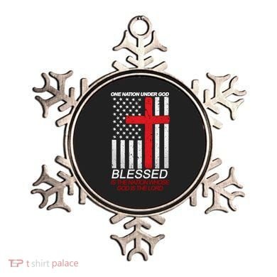 One Nation Under God Blessed Is The Nation Whose God Is The Lord Ornament