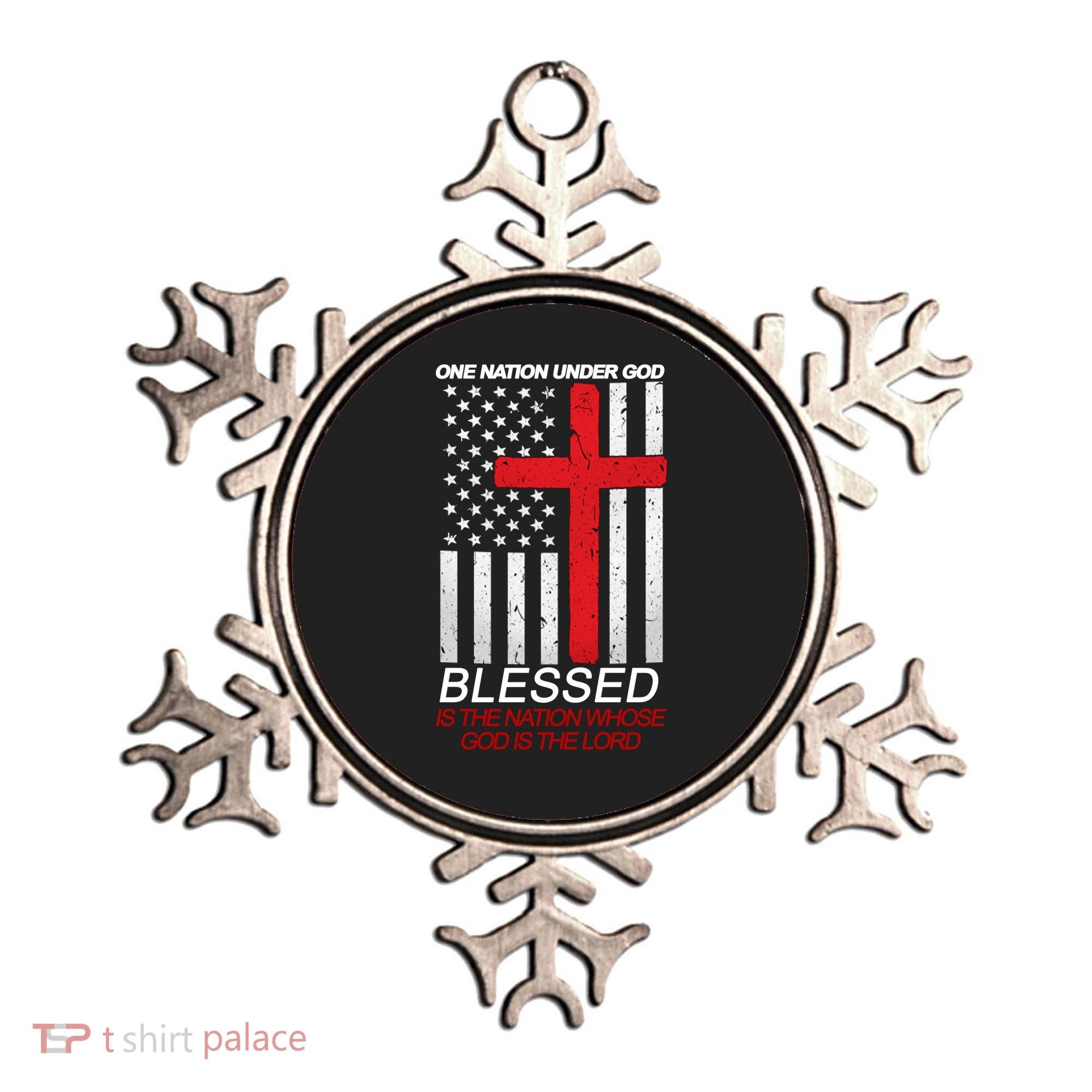 One Nation Under God Blessed Is The Nation Whose God Is The Lord Ornament