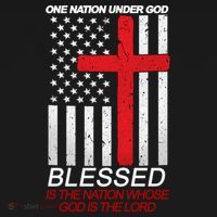 One Nation Under God Blessed Is The Nation Whose God Is The Lord Ornament thumb 1