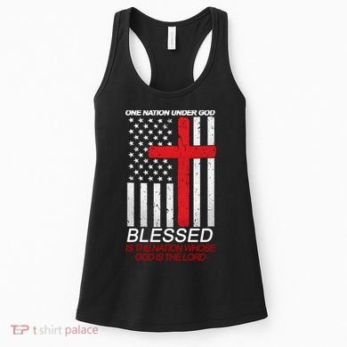 One Nation Under God Blessed Is The Nation Whose God Is The Lord Women's Tank Top