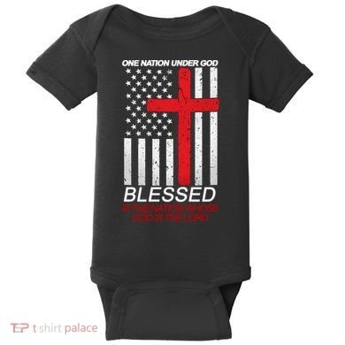 One Nation Under God Blessed Is The Nation Whose God Is The Lord Baby Bodysuit