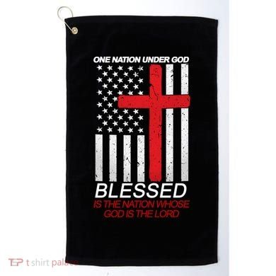 One Nation Under God Blessed Is The Nation Whose God Is The Lord Golf Towel