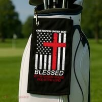 One Nation Under God Blessed Is The Nation Whose God Is The Lord Golf Towel thumb 2