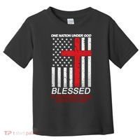One Nation Under God Blessed Is The Nation Whose God Is The Lord Toddler T-Shirt thumb 0