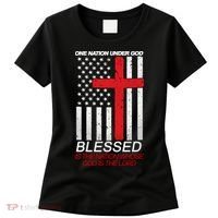 One Nation Under God Blessed Is The Nation Whose God Is The Lord Women's T-Shirt thumb 0
