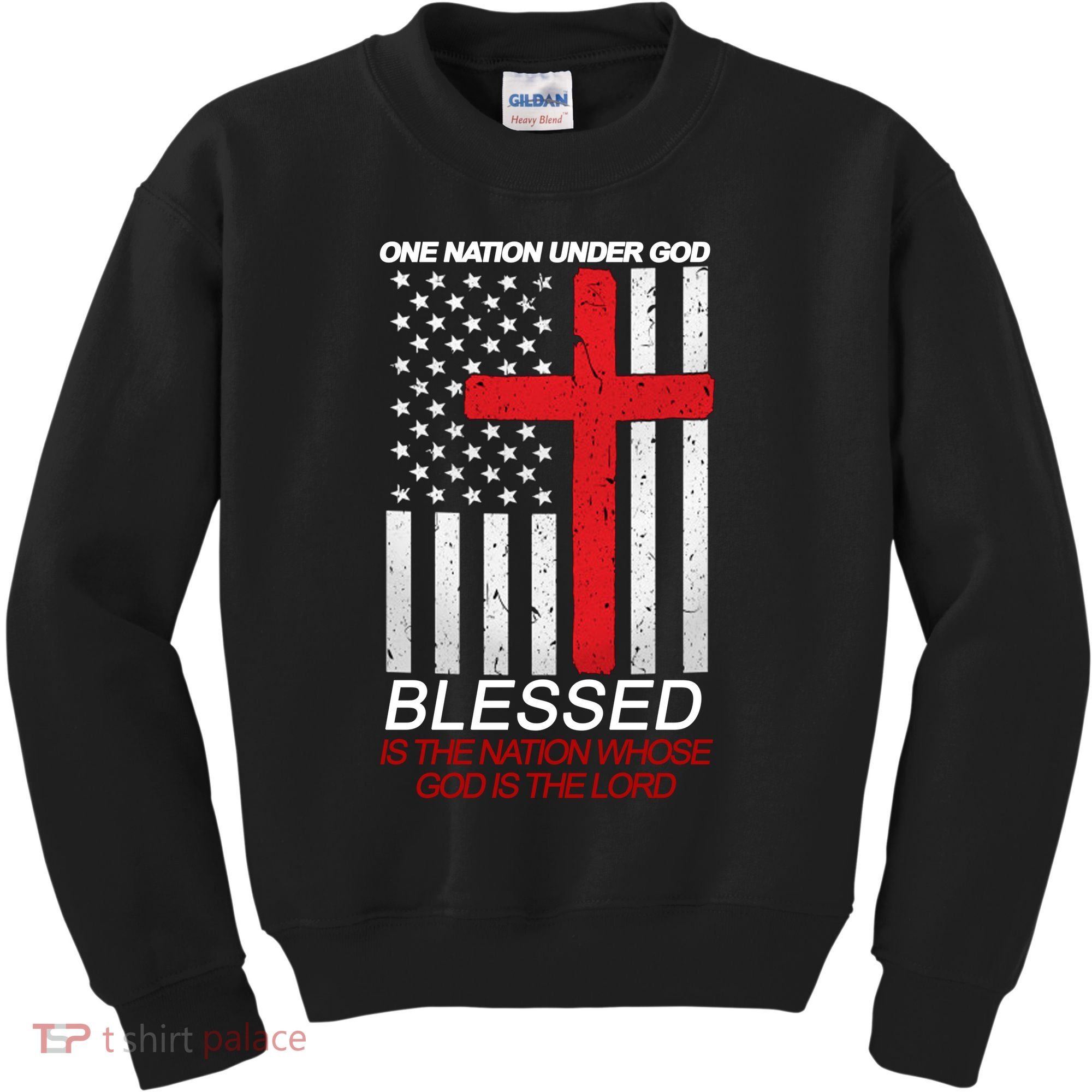 One Nation Under God Blessed Is The Nation Whose God Is The Lord Kids Sweatshirt