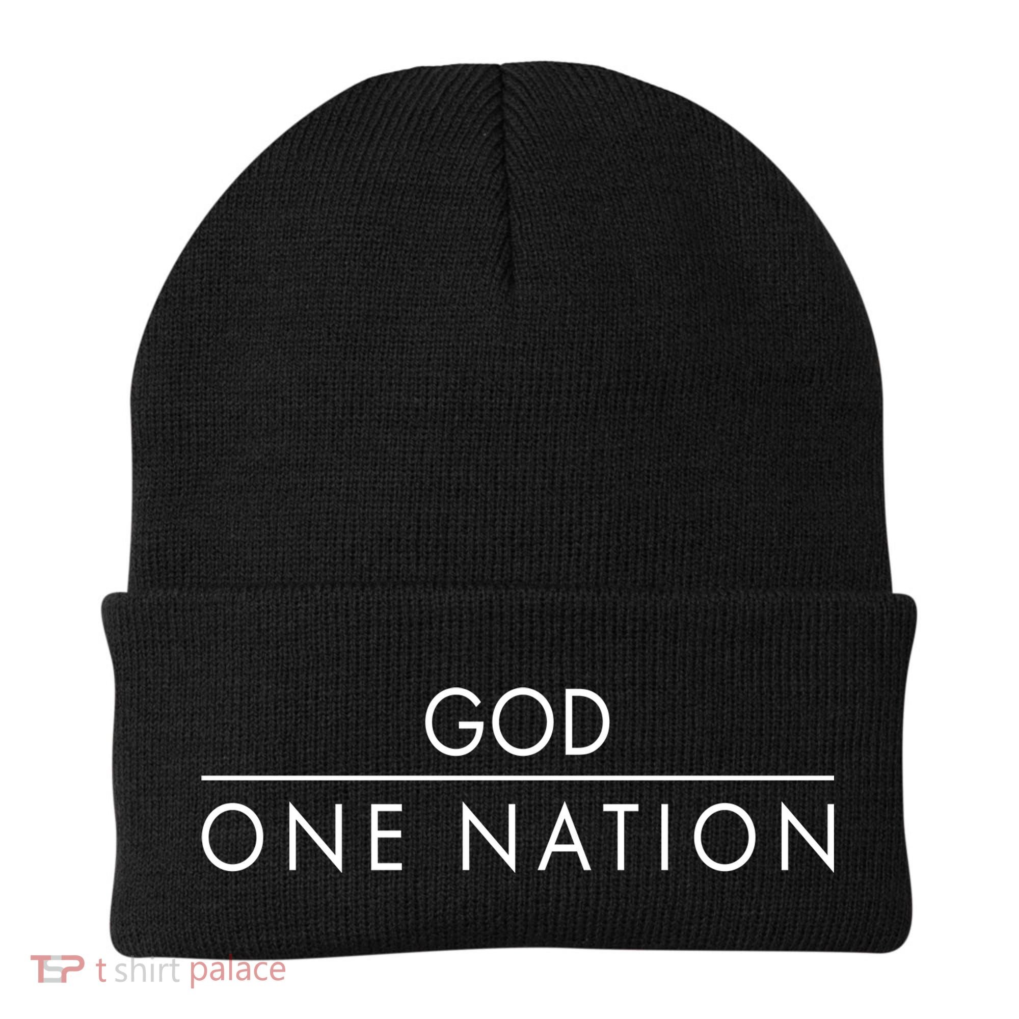 One Nation Under God Christianity Faith Beanie