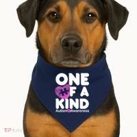 One of a Kind - Autism Awareness USA-Made Doggie Bandana thumb 1