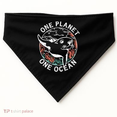 One Planet One Ocean Seal USA-Made Doggie Bandana